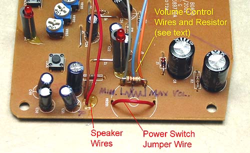 Volume Control and Speaker Wiring
